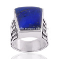 Lapis Lazuli Gemstone in Royal colour with 925 Sterling Silver Ring For Him